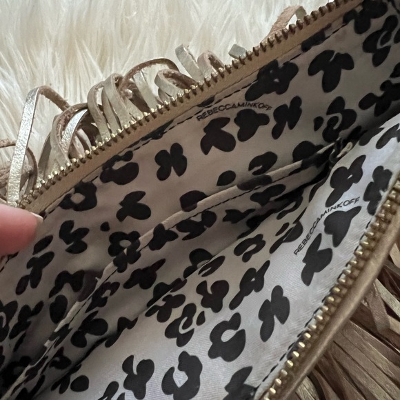 Rebecca Minkoff | Gold Leather Fringe Clutch Purse - Picture 5 of 8
